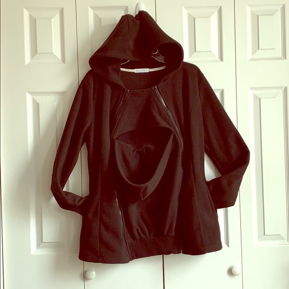 Jackets & Blazers - Black Fleece Baby Carrying Jacket, S-M